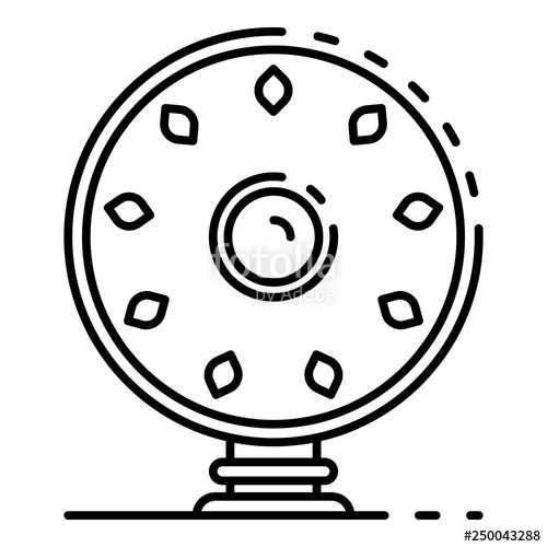 500x500 Round Wood Shield Icon Outline Round Wood Shield Vector Icon