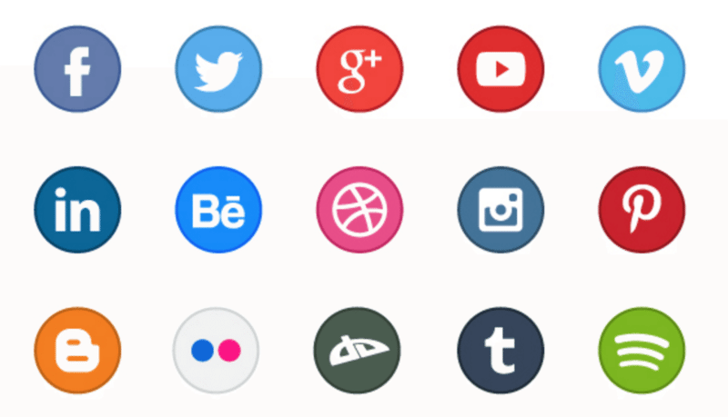 Round Social Media Icons Vector At Vectorified.com 