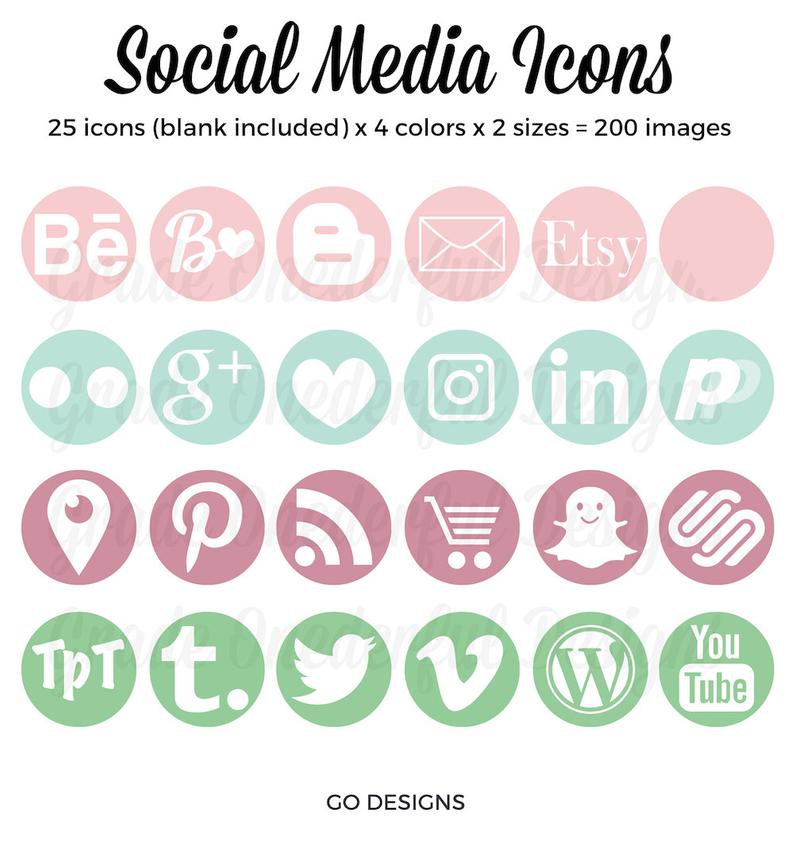 Round Social Media Icons Vector Social Media Buttons Blog Etsy 794x849 Round Social Media Icons Vector Social Media Buttons Blog Etsy