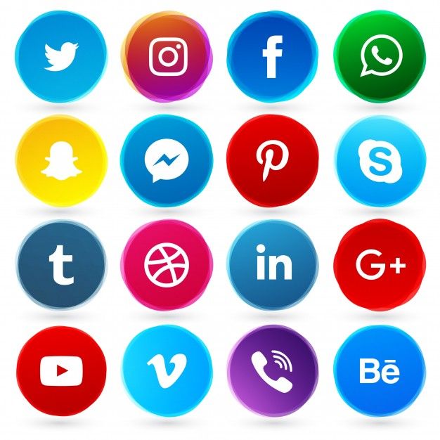 Round Social Network Icons Free Vector Logo Social Media Icons 626x626 Round Social Network Icons Free Vector Logo Social Media Icons