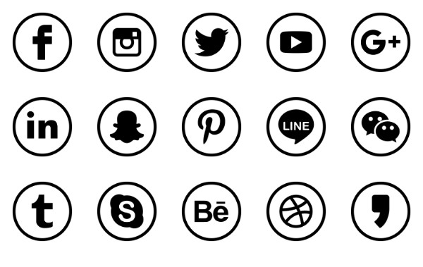 Rounded Social Media Set Icons Free Icon Packs Ui Download 600x379 Rounded Social Media Set Icons Free Icon Packs Ui Download