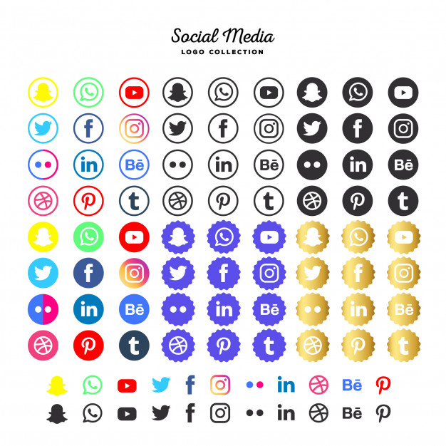 Round Social Media Icons Vector at Vectorified.com | Collection of ...