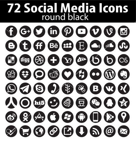 Vector Round Social Media Icons Black Running A Small Business 462x480 Vector Round Social Media Icons Black Running A Small Business