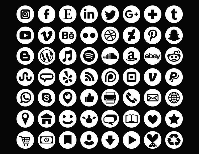 White Social Media Icons Set Png Vector Transparent Etsy 794x614 White Social Media Icons Set Png Vector Transparent Etsy