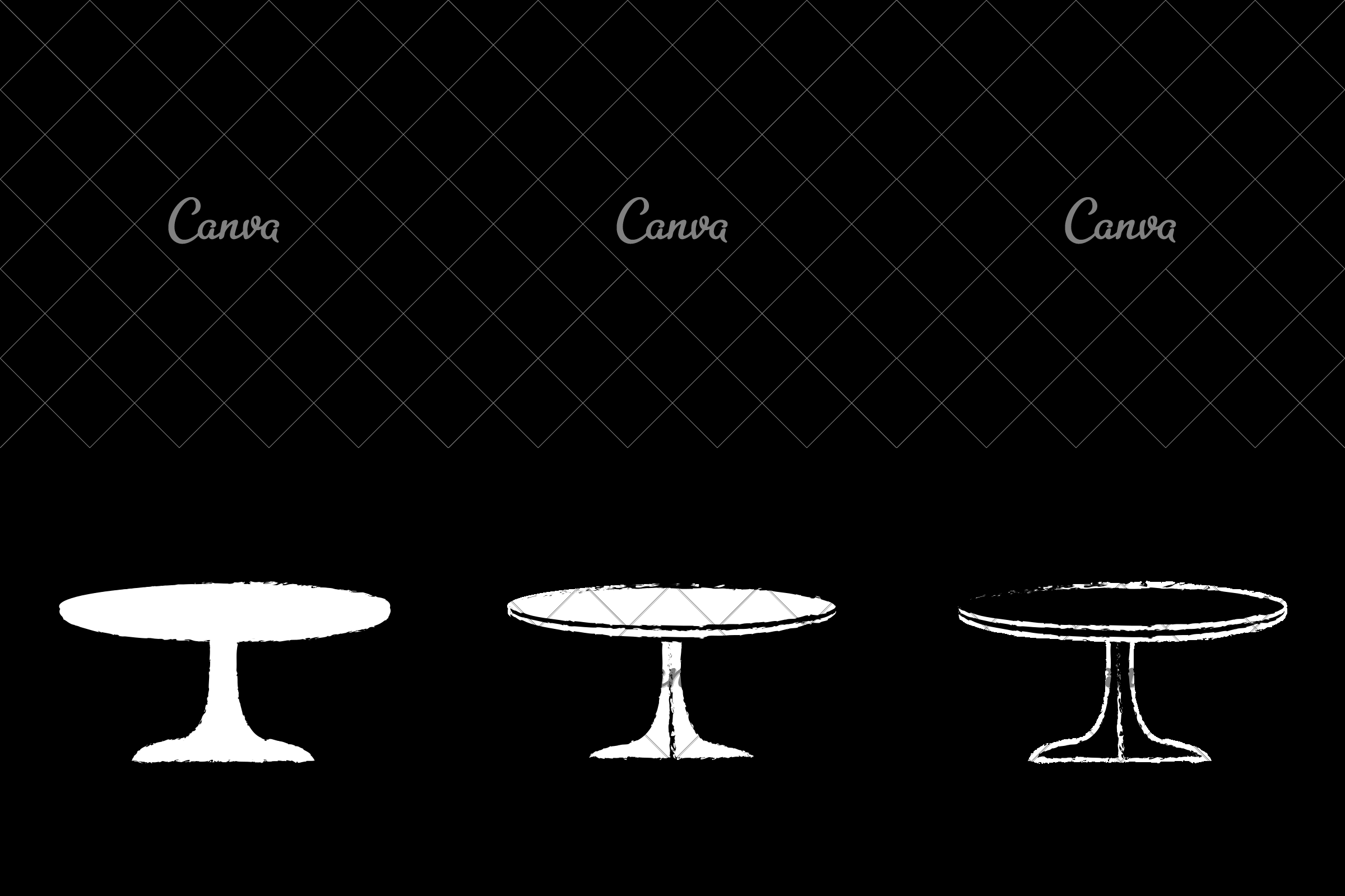 2400x1600 Round Table Vector