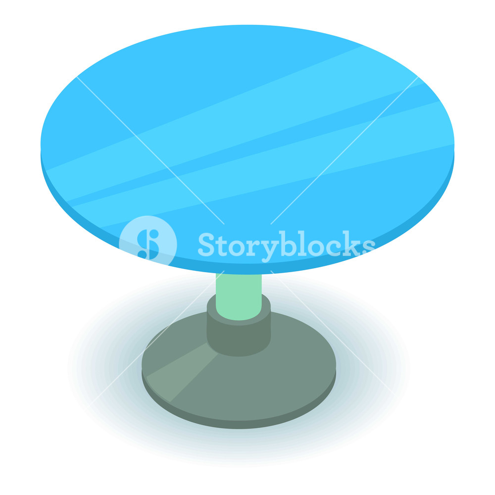 1000x1000 Round Table Icon Isometric Illustration Of Round Table Vector