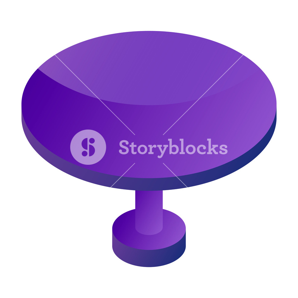 1000x1000 Round Table Icon Isometric Of Round Table Vector Icon For Web