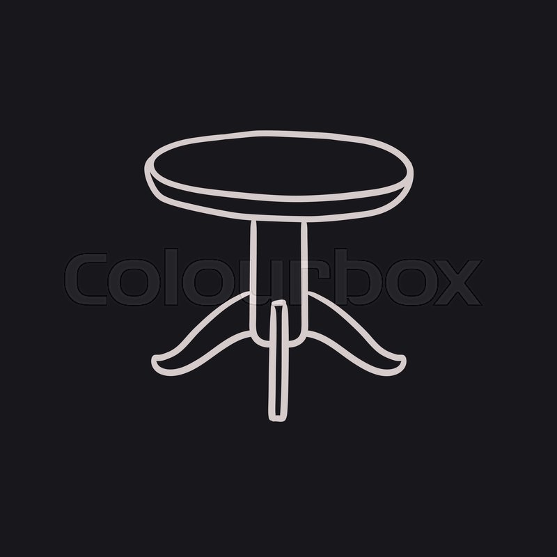 800x800 Round Table Vector Sketch Icon Stock Vector Colourbox