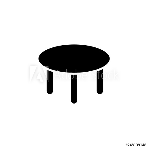 500x500 Icon Of The Round Table Vector Illustration