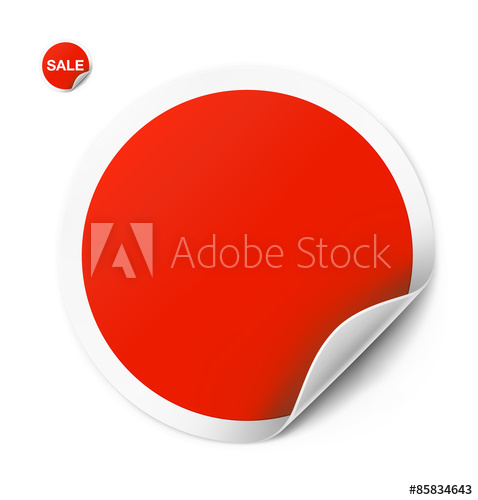 Red Round Sticker Isolated On White Background Vector 478x500 Red Round Sticker Isolated On White Background Vector