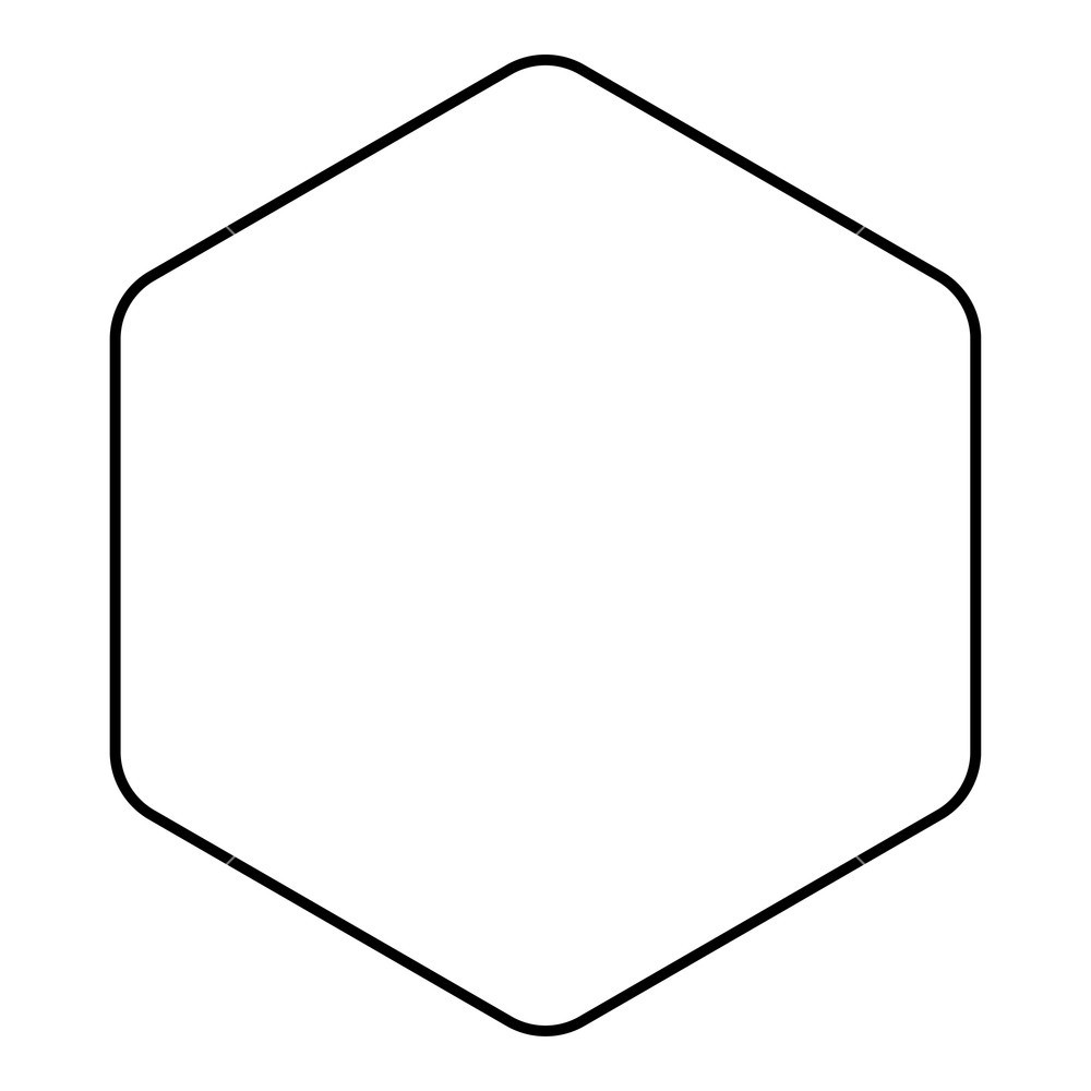 Rounded Hexagon Vector at Vectorified.com | Collection of Rounded