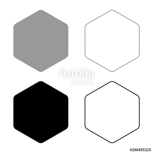 Rounded Hexagon Vector at Collection of Rounded
