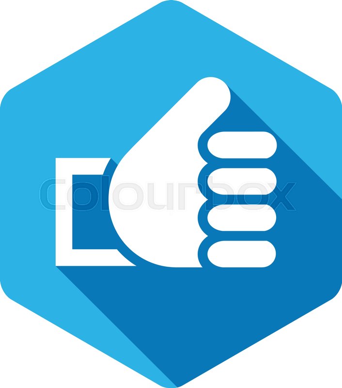 706x800 Like, White Icon On Colored Rounded Stock Vector Colourbox