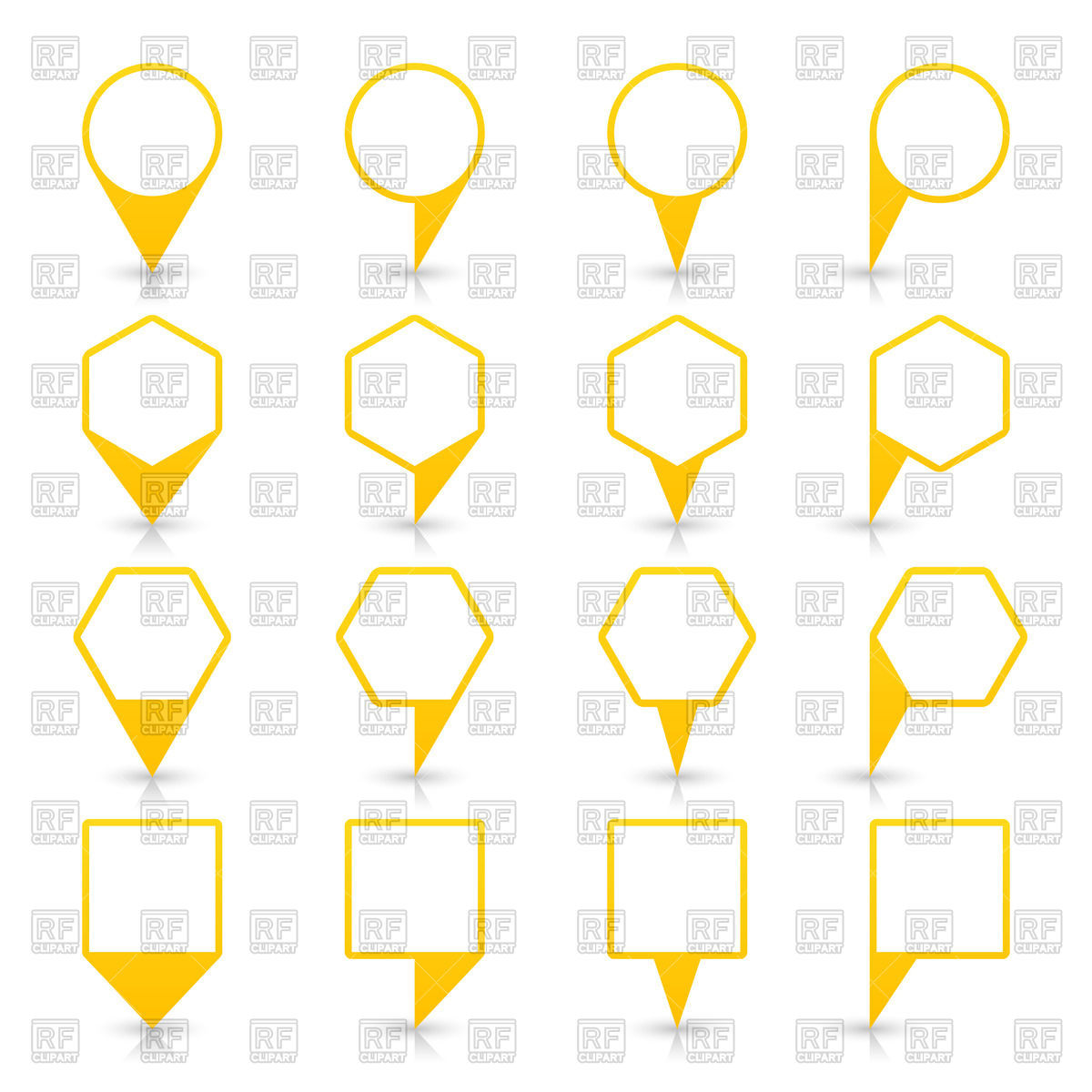 1200x1200 Yellow Map Pins