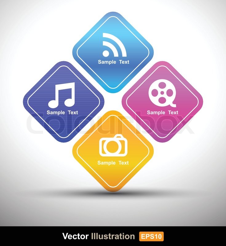 735x800 Rounded Rectangle Vector Business Stock Vector Colourbox