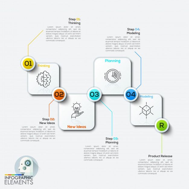 626x626 Vector Illustration Infographics Four Rounded Rectangle Vector