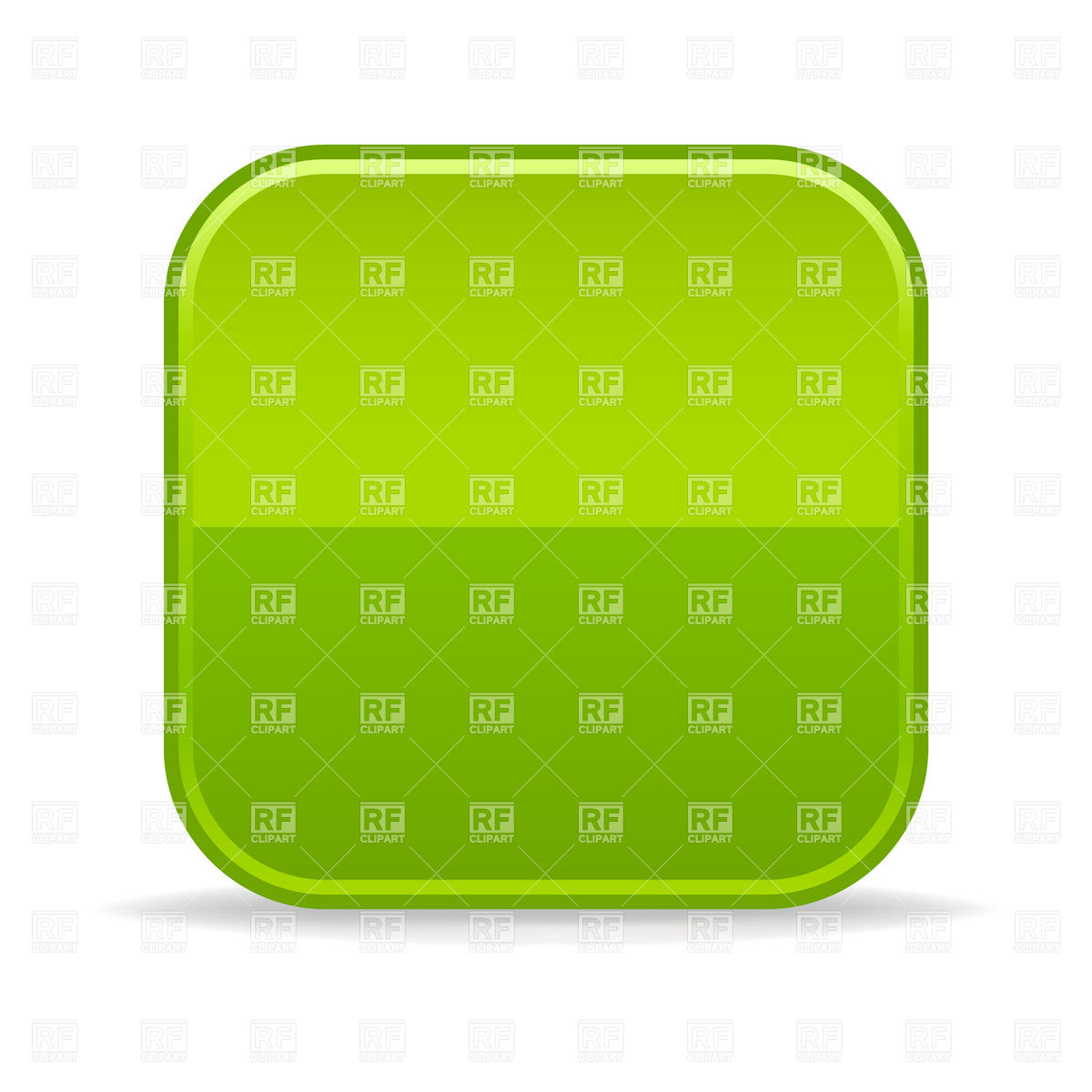 1200x1200 Green Square Button Blank Template With Rounded Corners Vector
