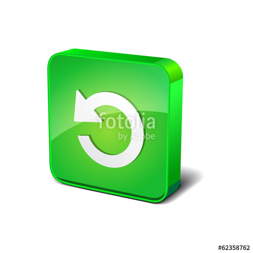 500x500 Reset Replay Rounded Square Vector Button Icon Stock Image