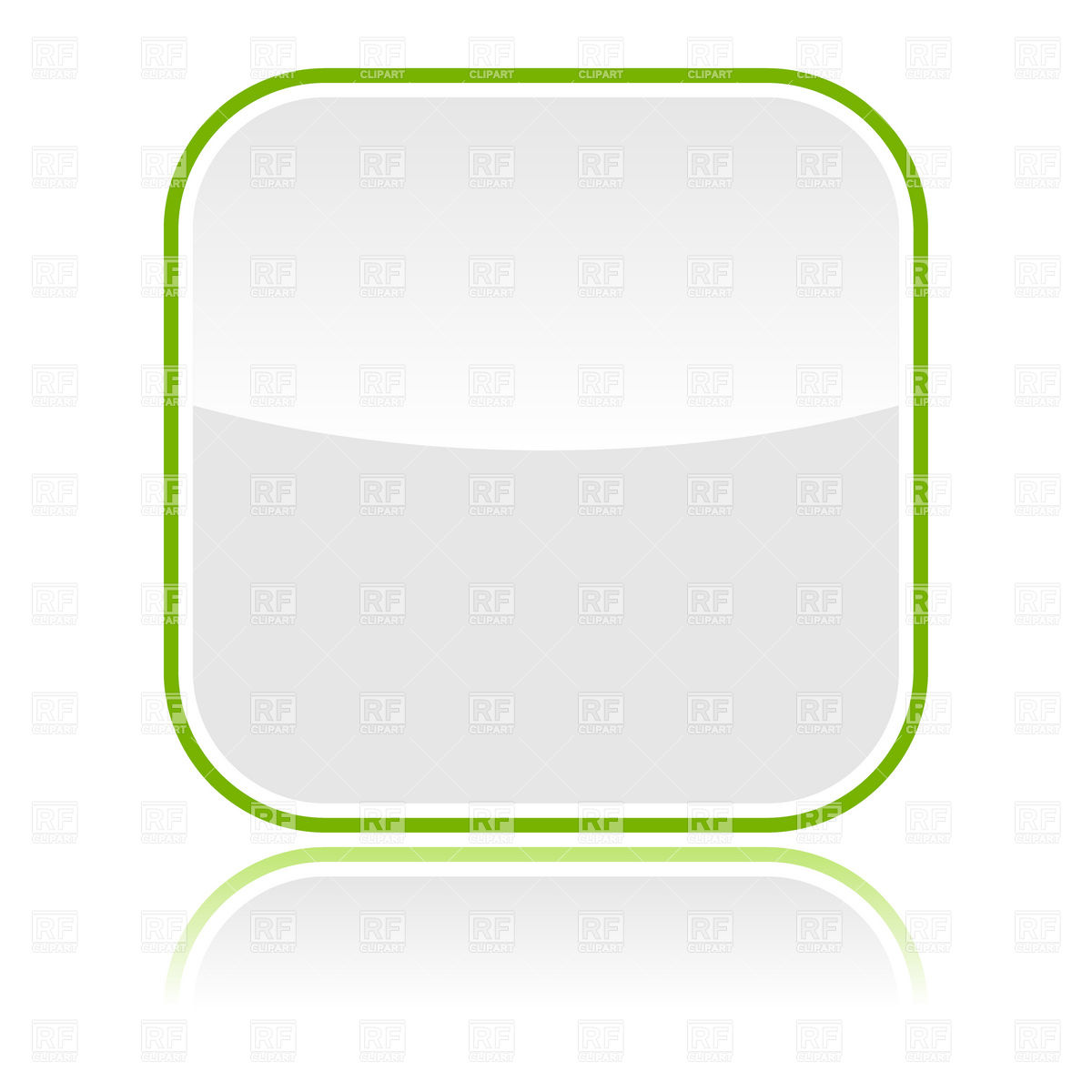 1200x1200 White Square Button Template With Rounded Corners Vector Image