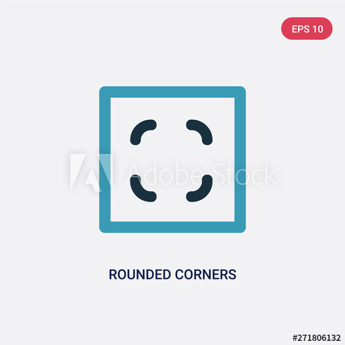 500x500 Two Color Rounded Corners Square Vector Icon From User Interface