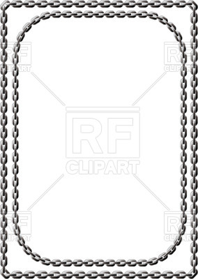 284x400 Double Frame Of Steel Colored Chains