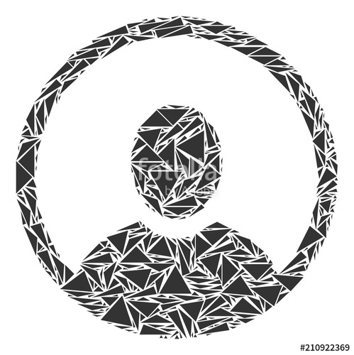 Rounded User Portrait Collage Of Triangle Elements In Various 499x500 Rounded User Portrait Collage Of Triangle Elements In Various