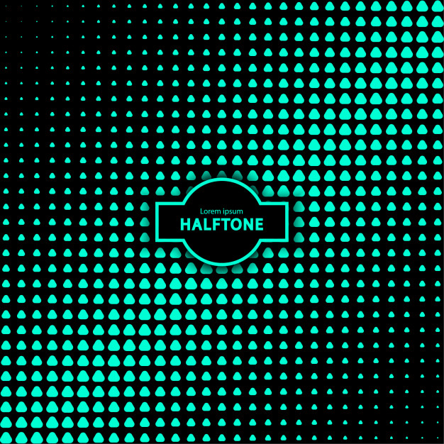 Bright Turquoise Halftone Background With Rounded Triangle Vector 626x626 Bright Turquoise Halftone Background With Rounded Triangle Vector