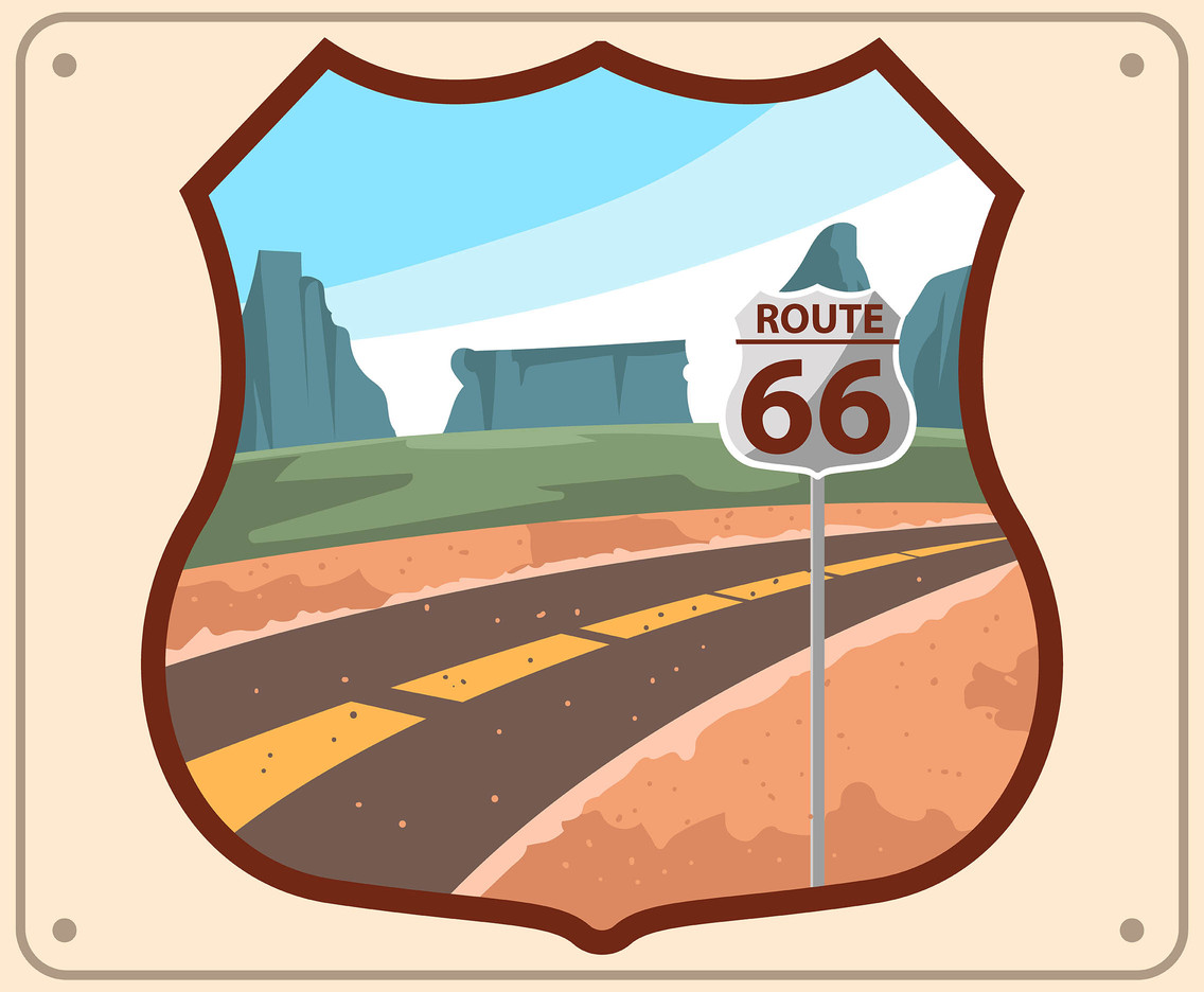 1136x936 Route Sign Vector Art Graphics