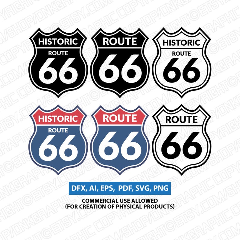 794x794 Styles Historic Route Logo Sign Silhouette Cameo Etsy