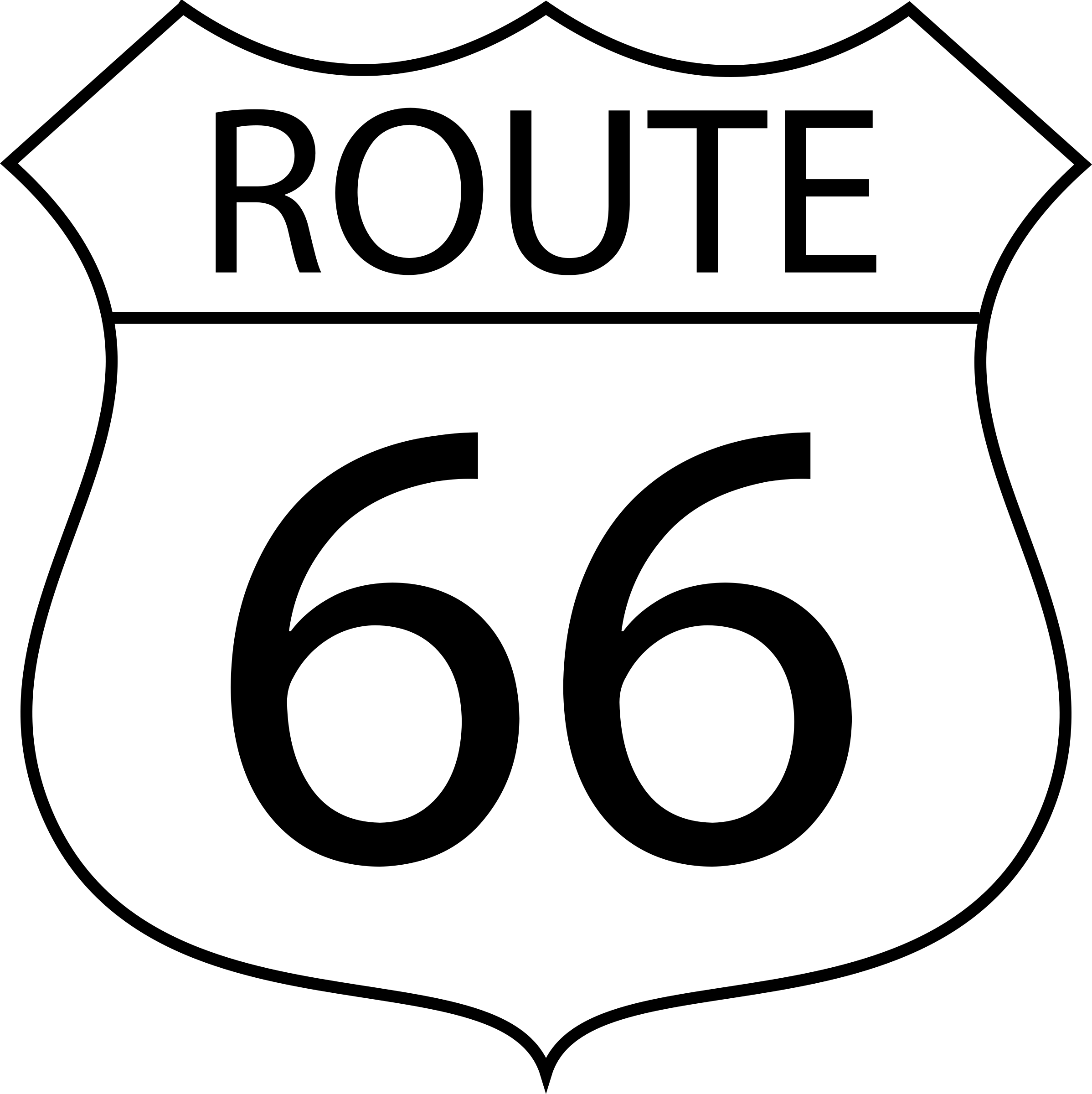 2396x2400 Route Sign Vector Clipart Image