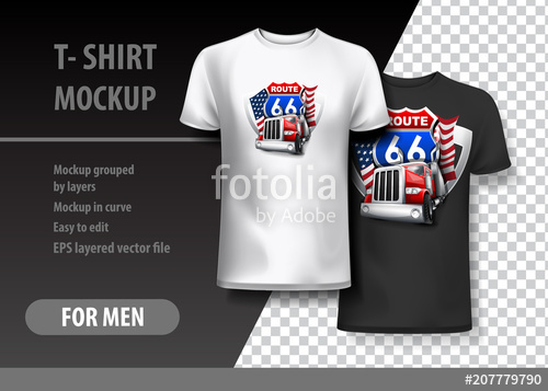 500x357 T Shirt Template, Fully Editable With Route Logo Vector