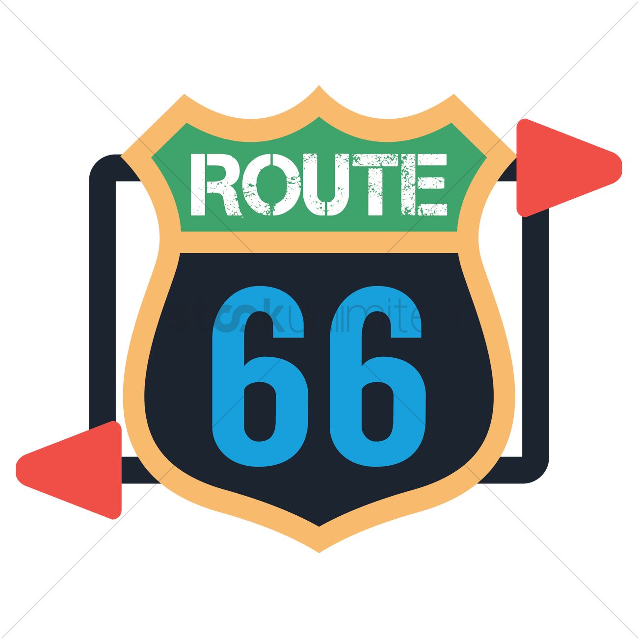 1300x1300 Route Sign Vector Image