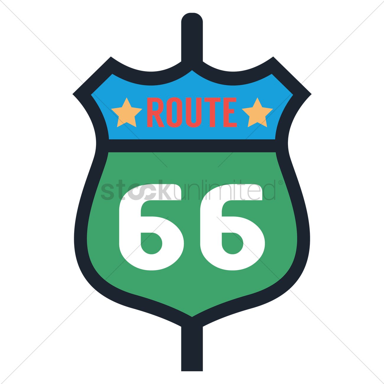 1300x1300 Route Sign Vector Image