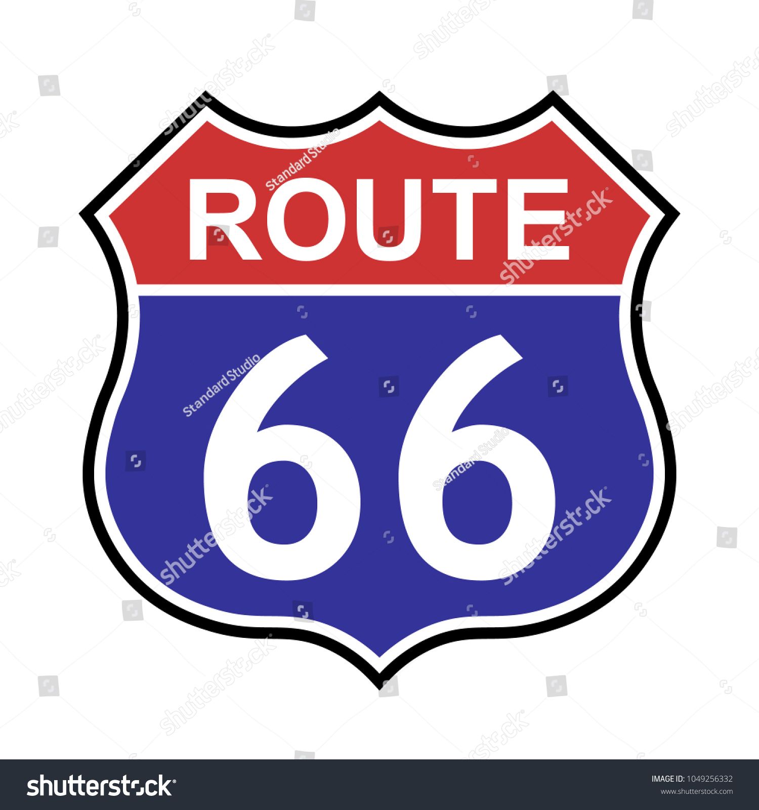 1500x1600 Us Route Sign, Shield Sign With Route Number And Text, Vector