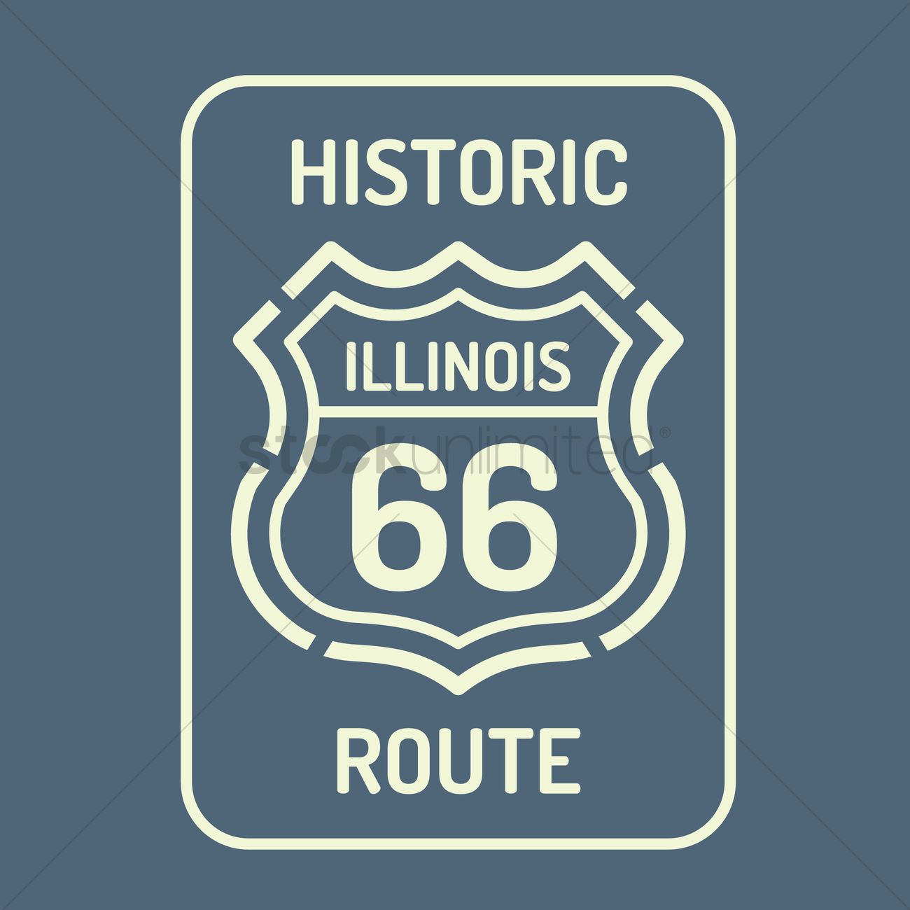1300x1300 Illinois Route Sign Vector Image