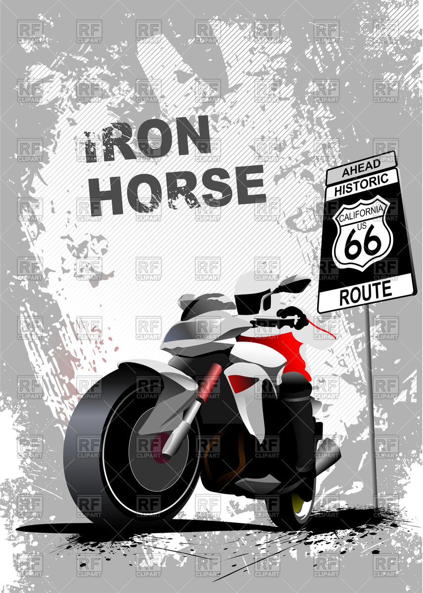 Motorcycle And Road Sign Route On Grunge Gray Background 856x1200 Motorcycle And Road Sign Route On Grunge Gray Background
