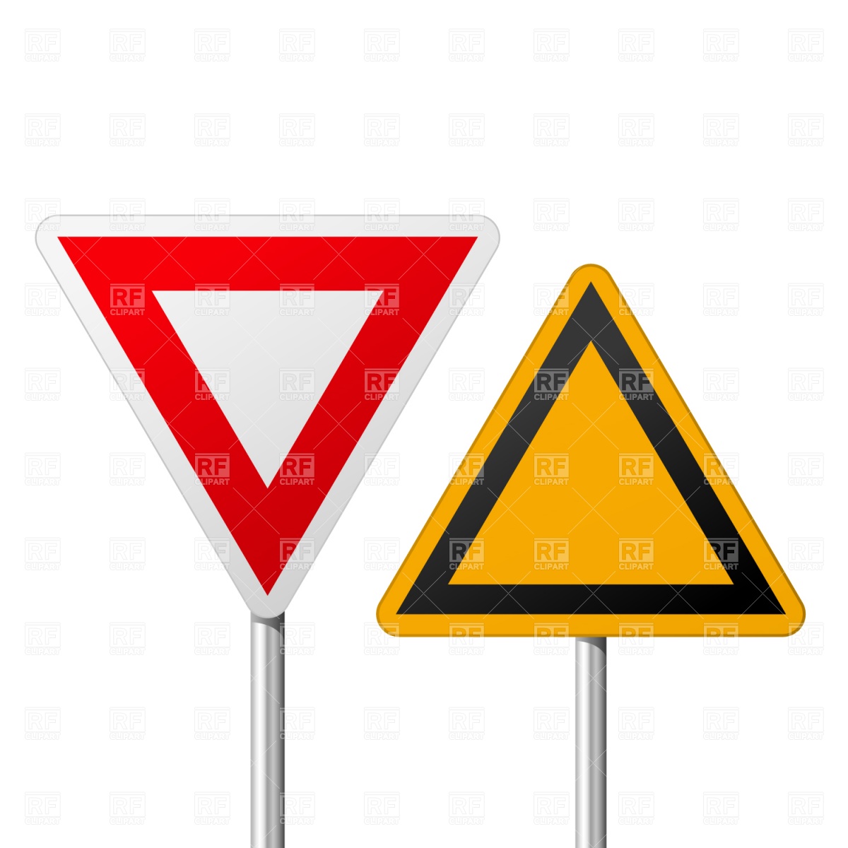 1200x1200 Blank Road Yield Signs Vector Image Of Signs, Symbols, Maps