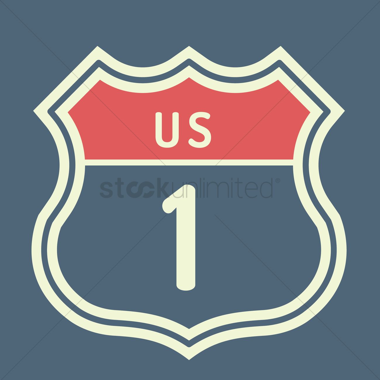 1300x1300 Us Route Sign Vector Image