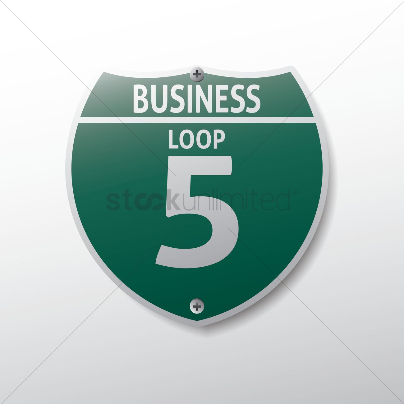 1300x1300 Business Loop Route Sign Vector Image