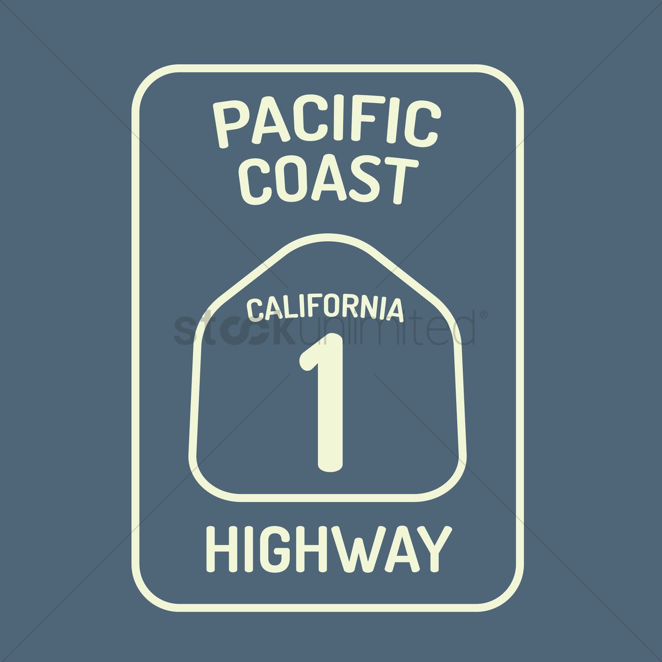 1300x1300 California Highway Route Sign Vector Image
