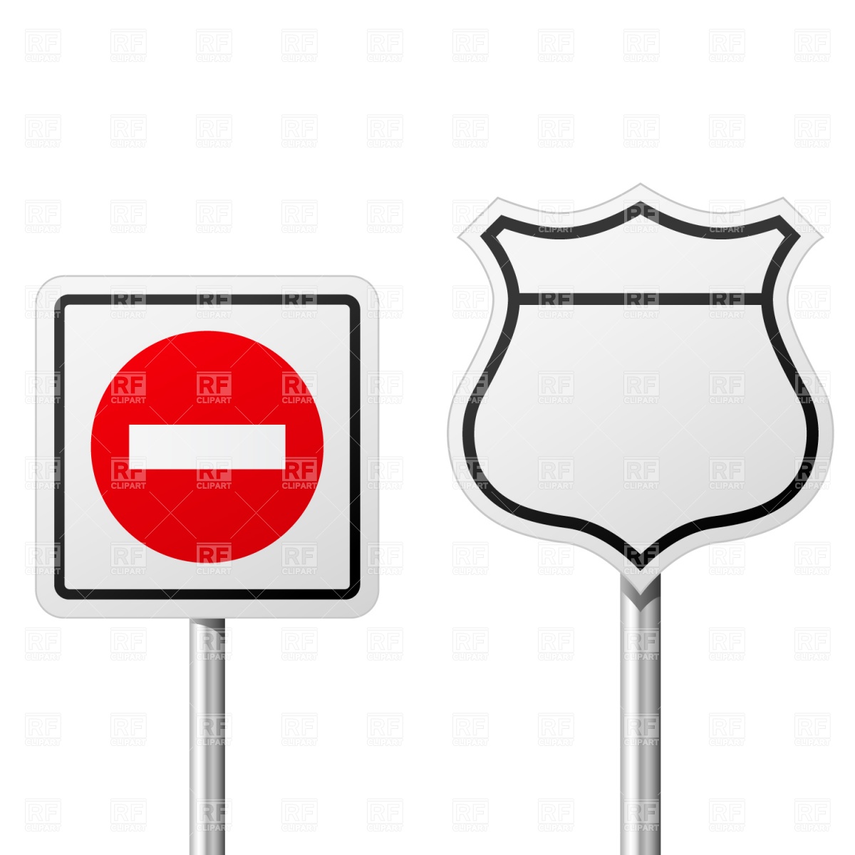 1200x1200 Do Not Enter And Route Sign Vector Image Of Signs, Symbols, Maps