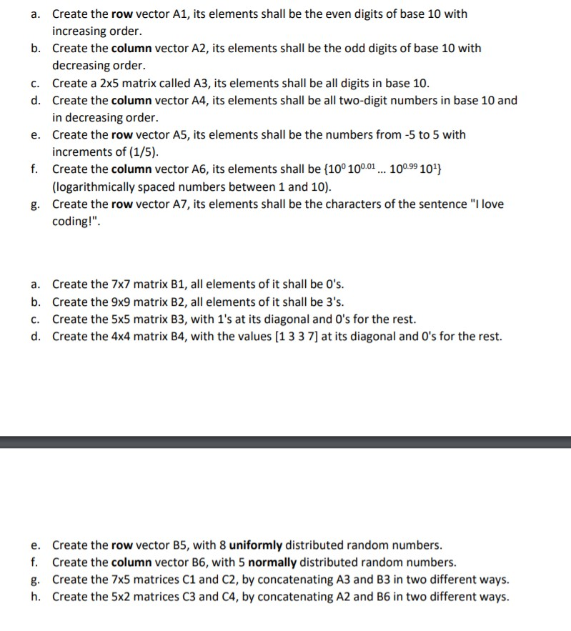 799x883 Solved Create The Row Vector Its Elements Shall Be Th