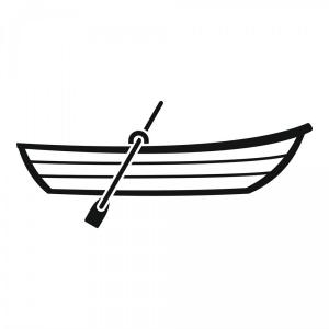 300x300 Photostock Vector Sailor Rowing Boat Vector Sketch Icon Isolated