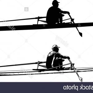 300x300 Rower Sketch And Silhouette Vector Image Hoodamathrun