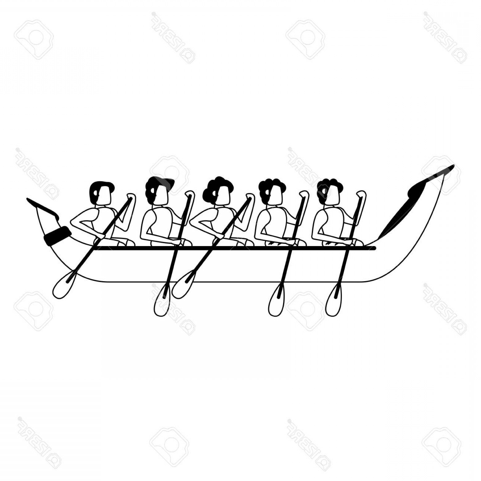 Rowing Boat Vector at Vectorified.com | Collection of Rowing Boat ...