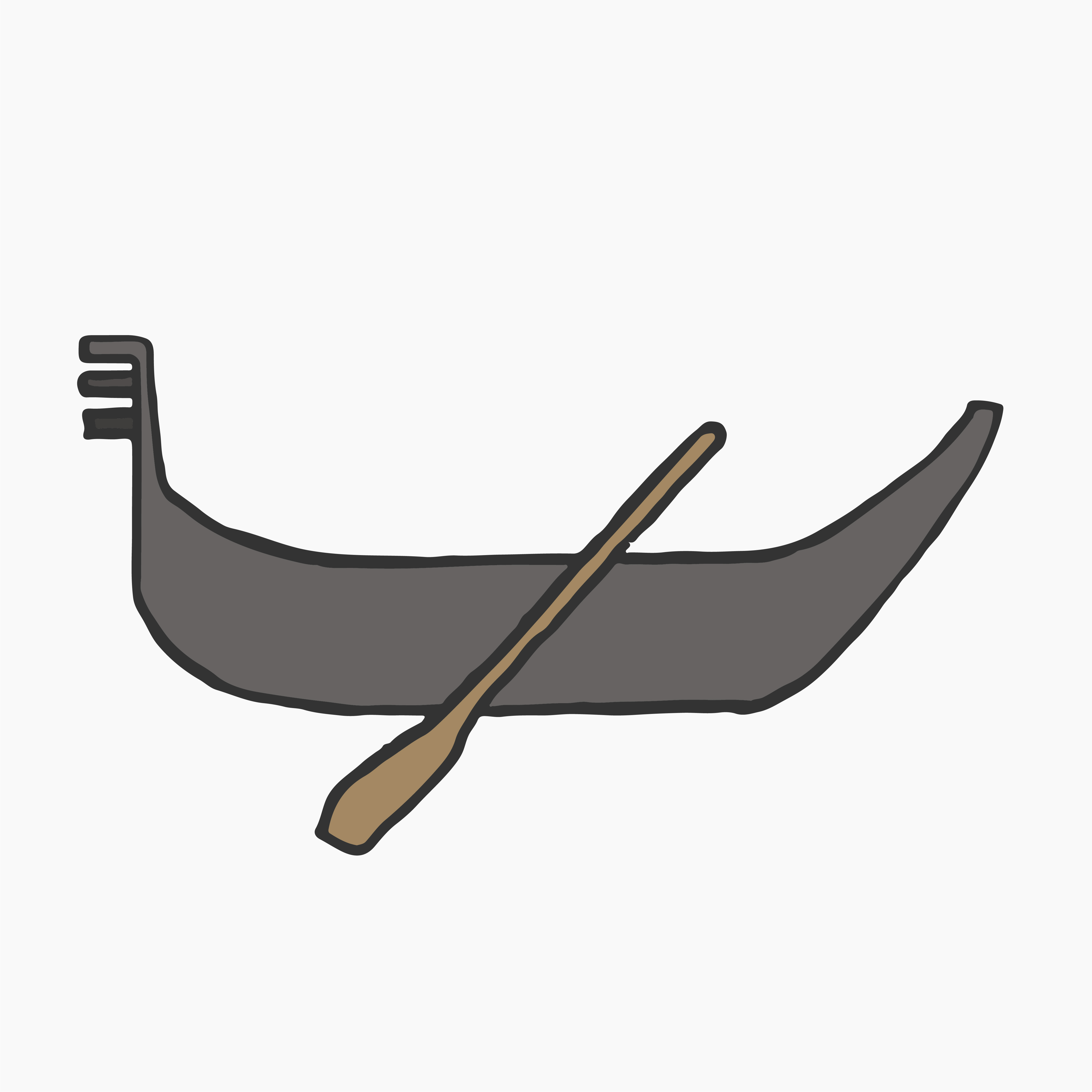 4676x4676 Canal Boat Free Vector Art