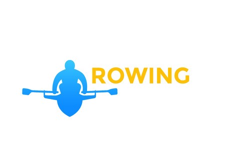 450x324 Rowing, Vector Logo Element, Icon Royalty Free Vector Graphics