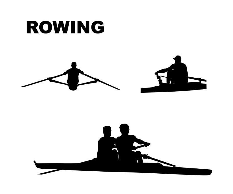 800x667 Rowing Vector Silhouettes