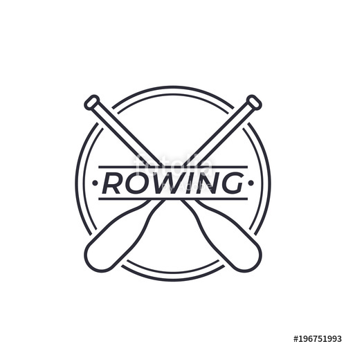500x500 Rowing Vector Logo With Oars Stock Image And Royalty Free Vector