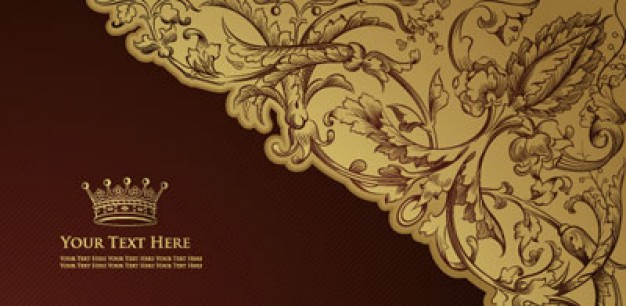 626x306 Vintage Gilded Ornamented Background With Crown Royal Download